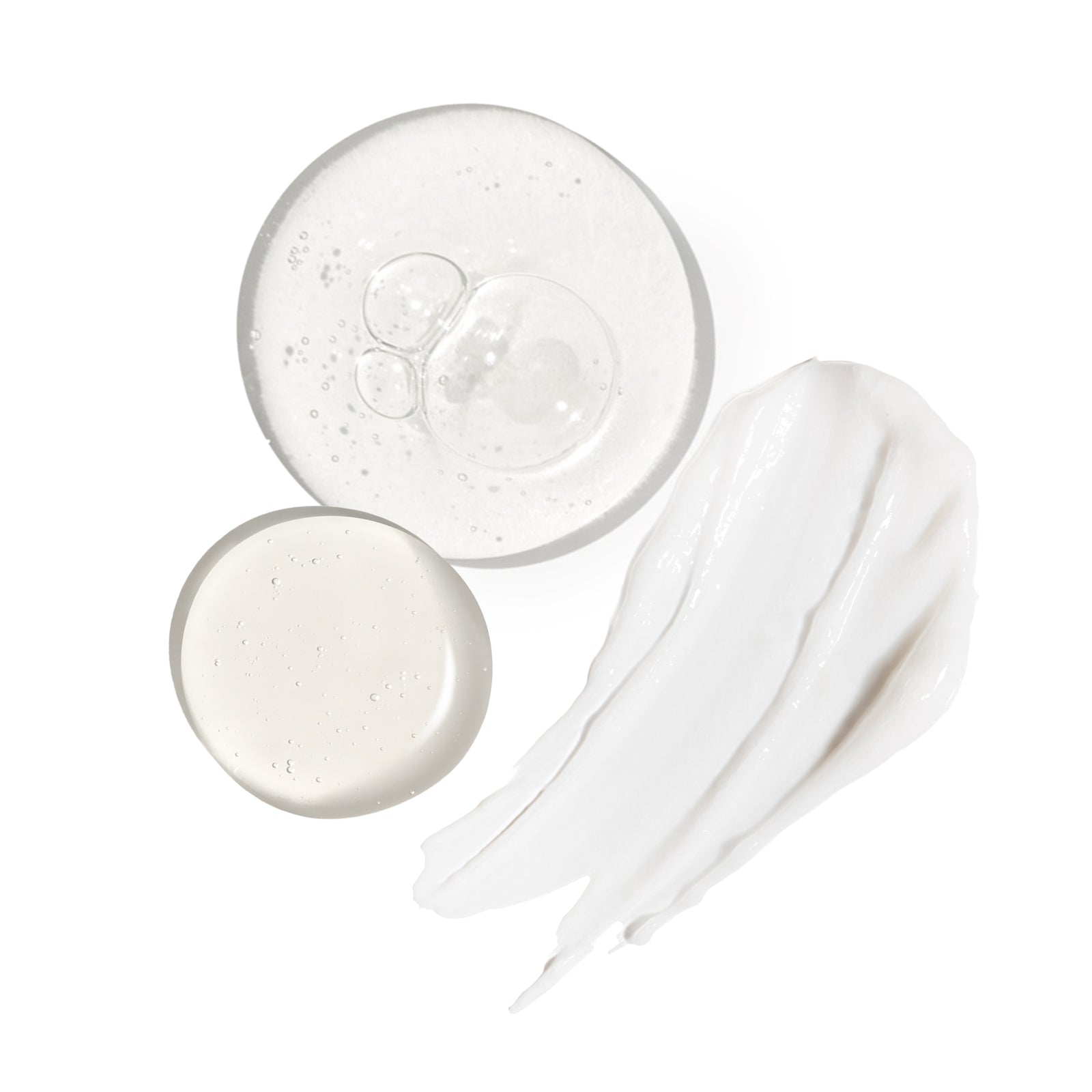 White skincare product with applicator on a white background