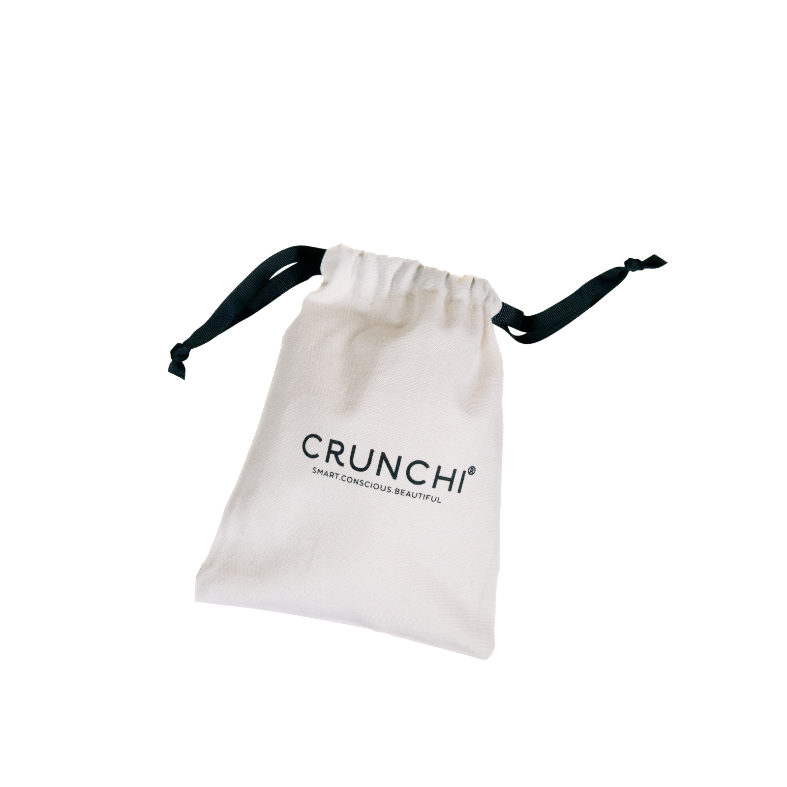 Crunchi® White Drawstring Canvas Bag